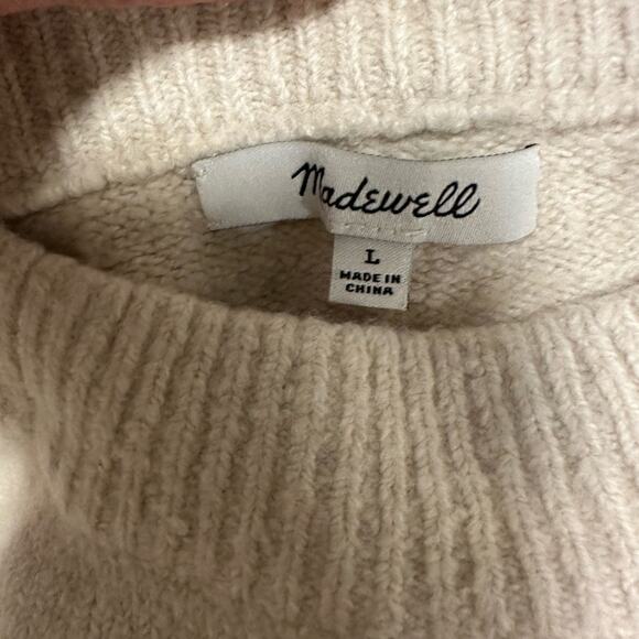Madewell Birchmont Side-Button Pullover Sweater in Coziest Textured Yarn Large - Picture 5 of 7